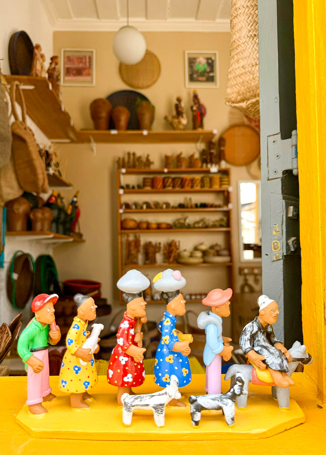 Artisan shops and boutiques in Paraty historic center, Brazil