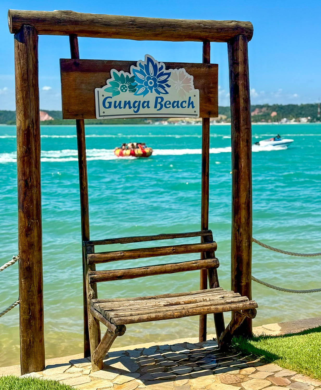 Water sports activities at Gunga Beach near Maceio Brazil