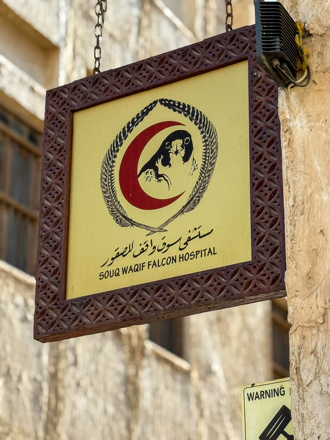 Falcon hospital near Souq Waqif Doha Qatar dedicated to care and treatment of falcons