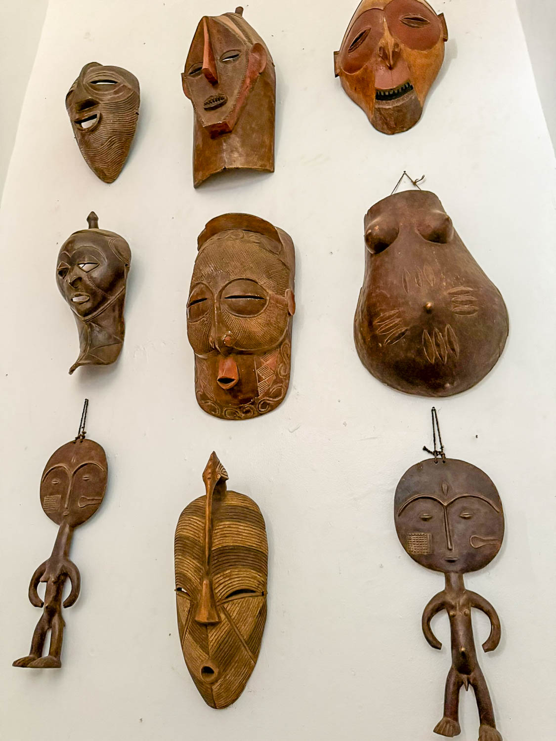 Colorful contemporary artwork on display at Inema Arts Center Kigali Rwanda showcasing local artists