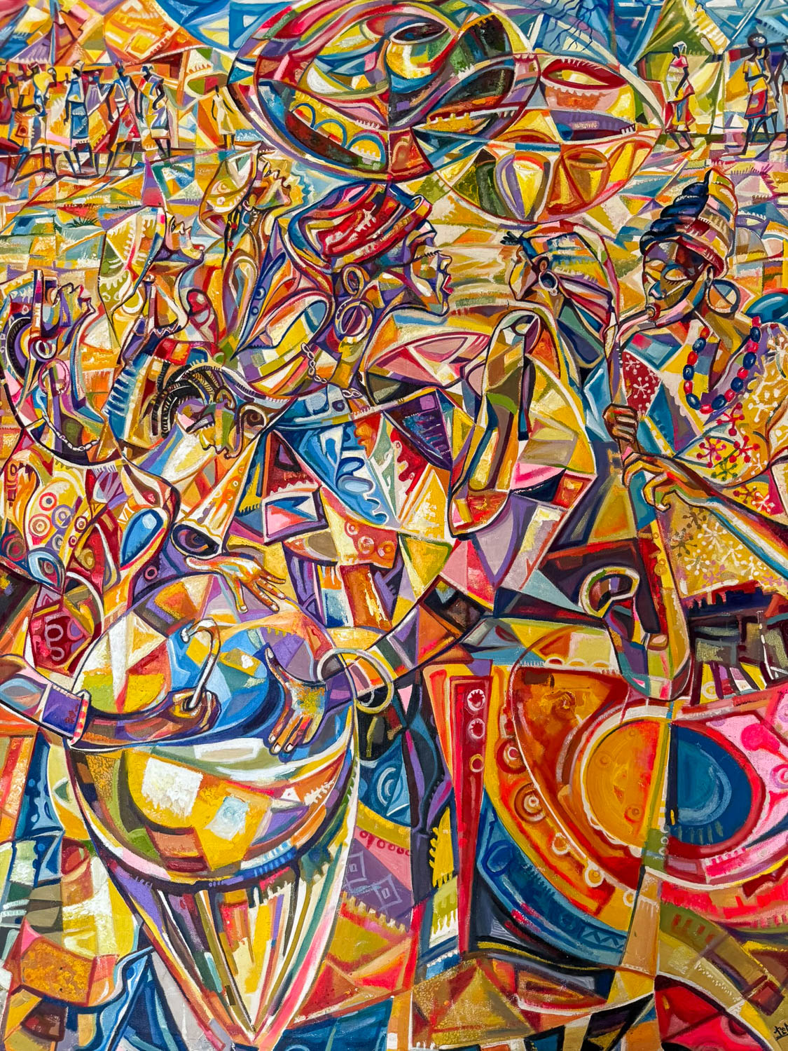 Colorful artwork at Inema Arts Center representing community and creativity in Kigali