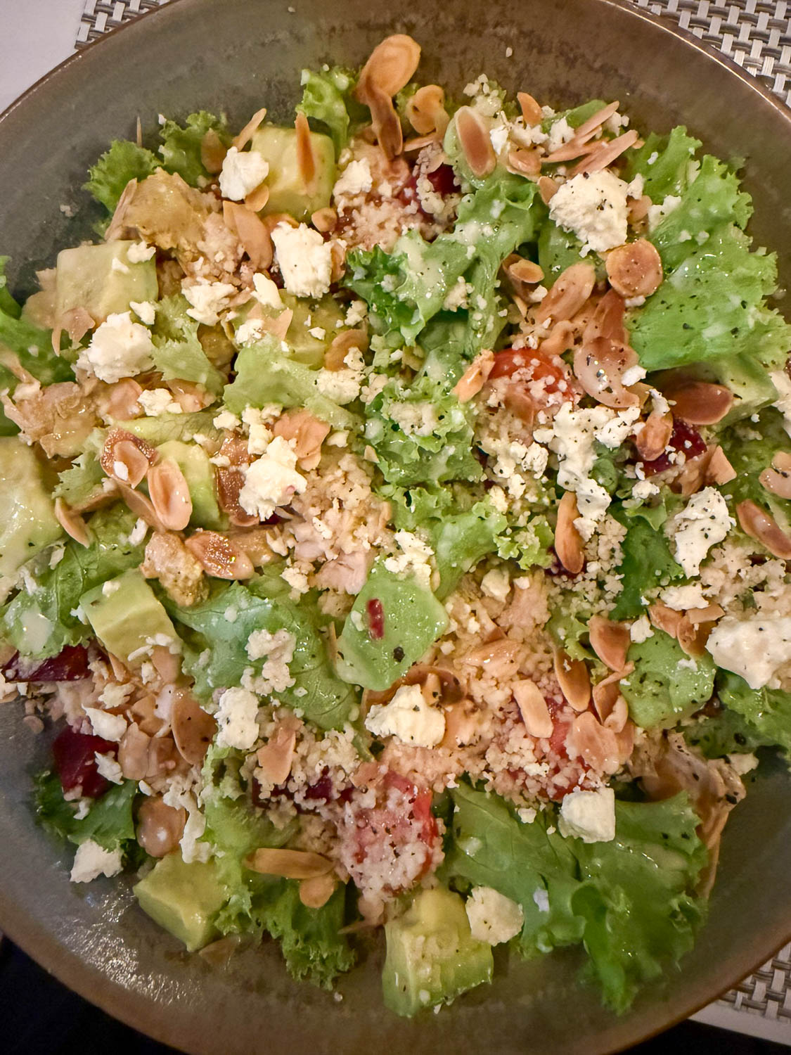 Fresh salad served at Mukati na Butta Cafe in Kigali Rwanda