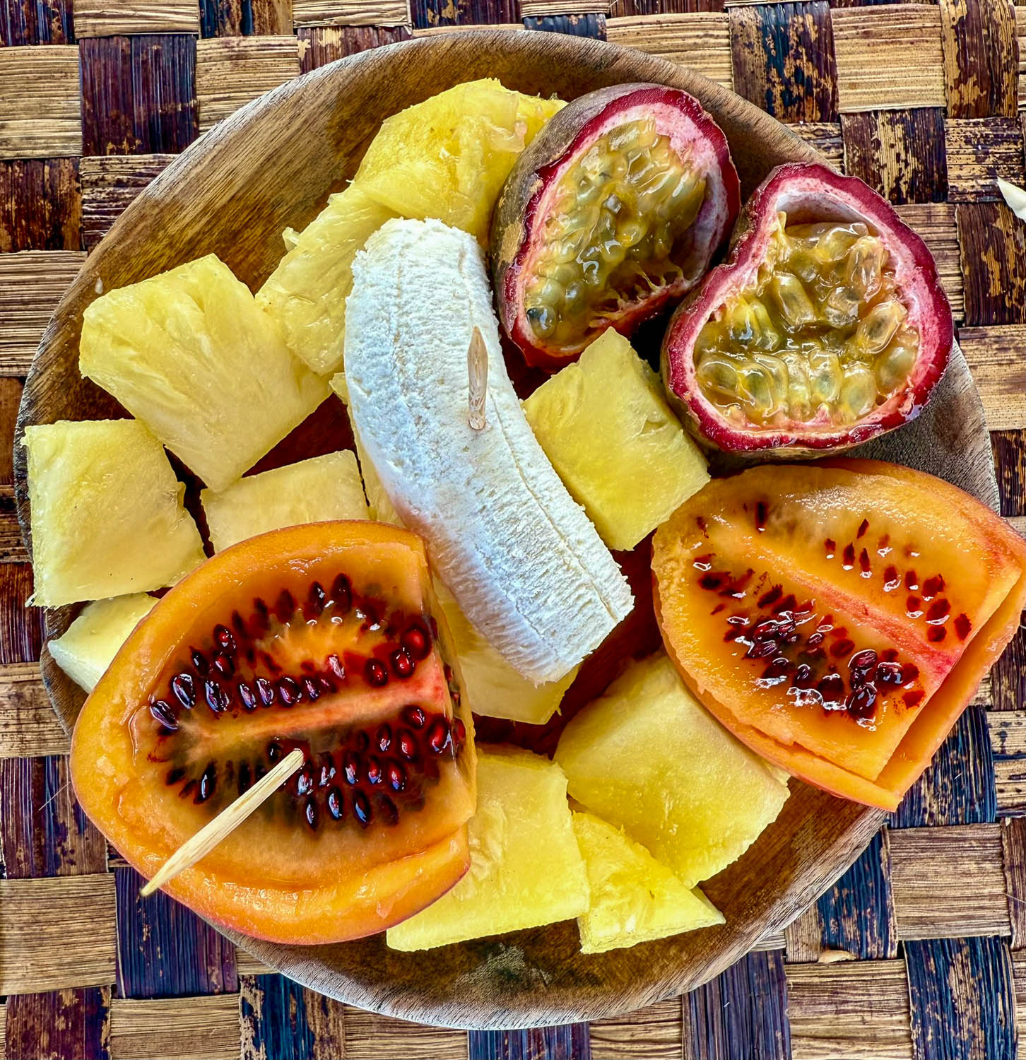 Fresh tropical fruit from Rwanda near Lake Kivu, commonly used in Rwandan cuisine