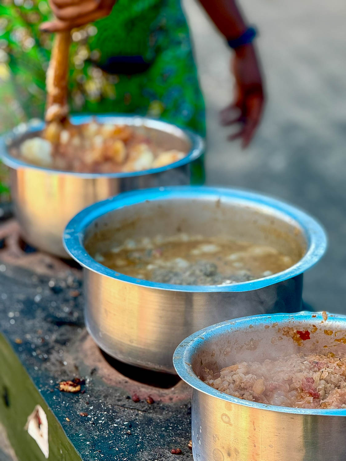 Rwandan street food being cooked fresh in front of customers