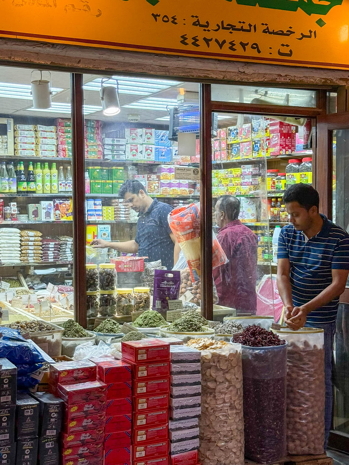 Candid moment of daily life inside Souq Waqif in Doha Qatar capturing authentic cultural experiences