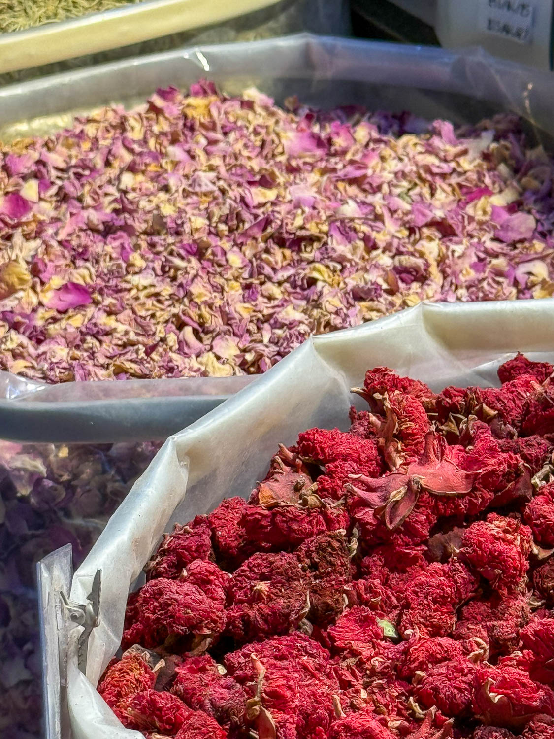 Spices and aromatic blends at Souq Waqif Doha Qatar traditional marketplace