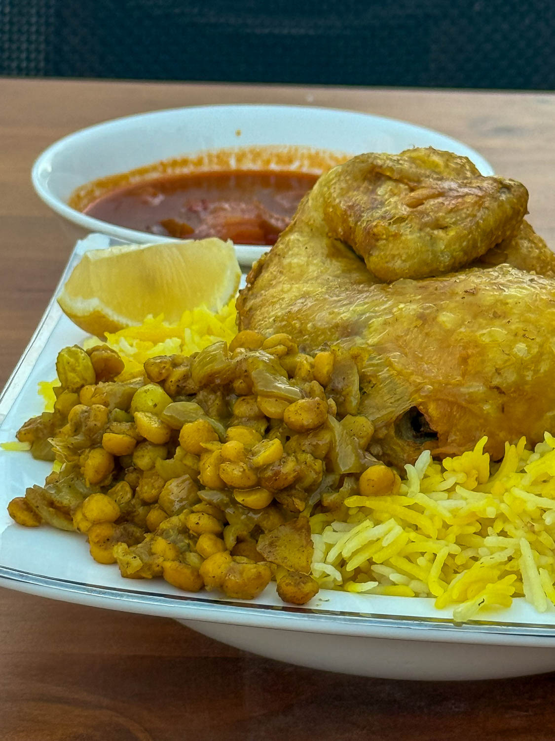 Authentic chicken machboos dish in Doha Qatar