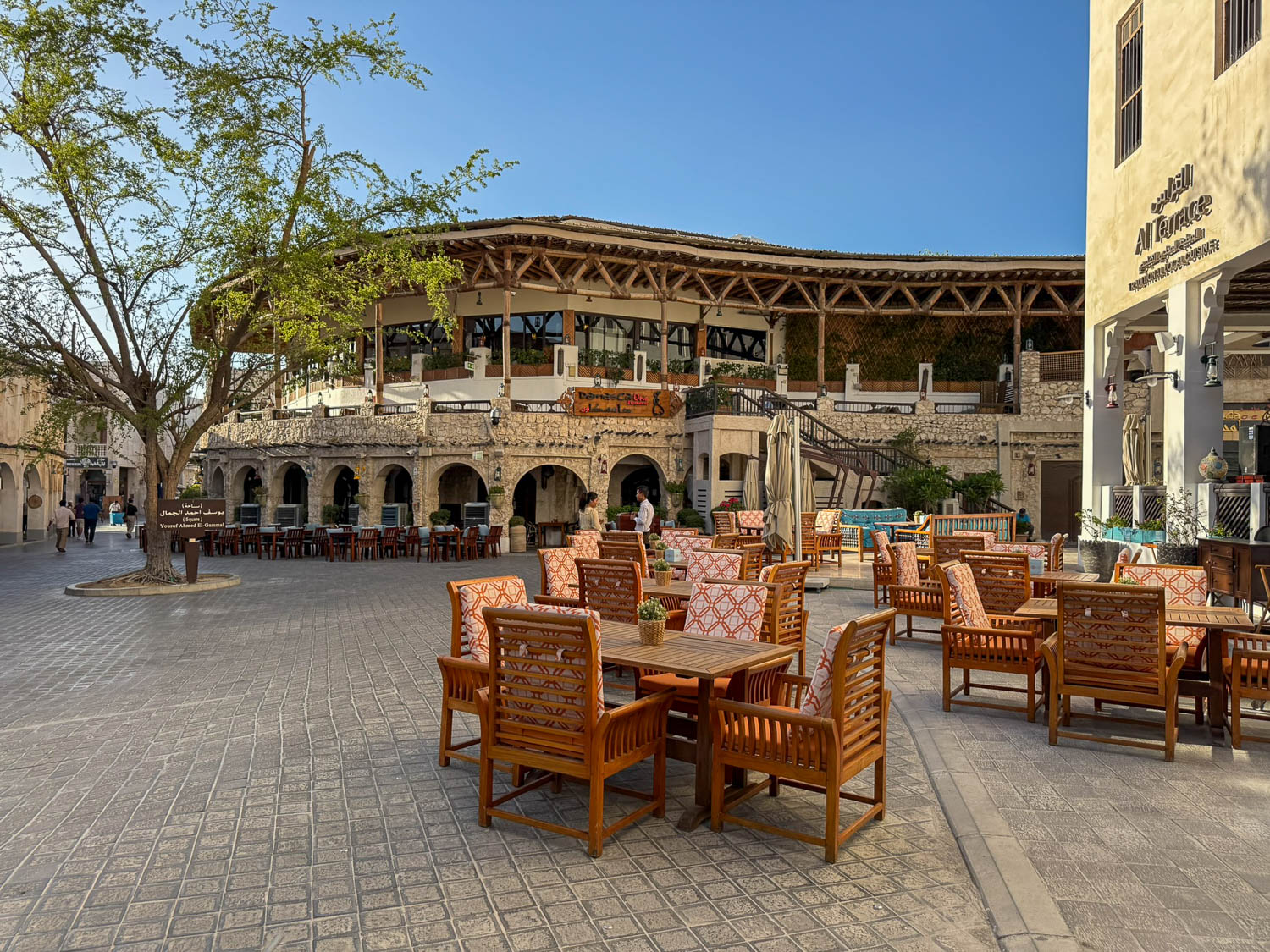 Popular dining options at Souq Waqif in Doha Qatar