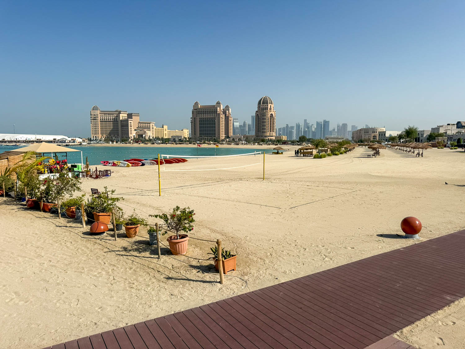 Water sports activities at Katara Beach in Doha Qatar