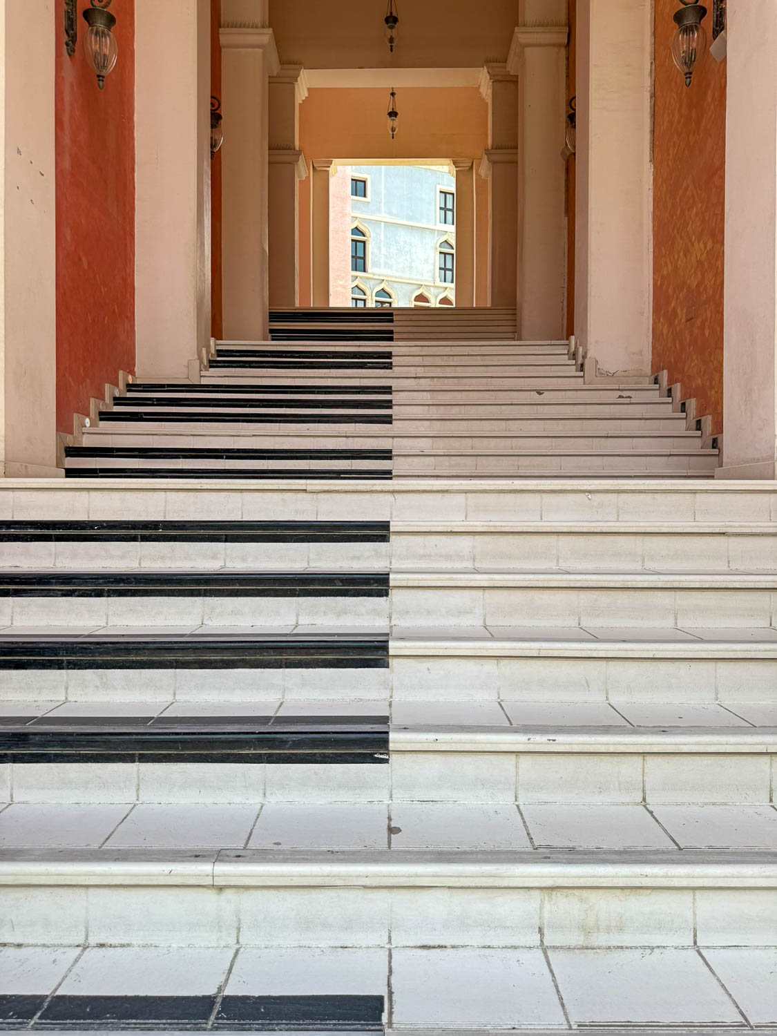 Children will enjoy the famous Music Steps in Qanat Quartier at The Pearl-Qatar Doha