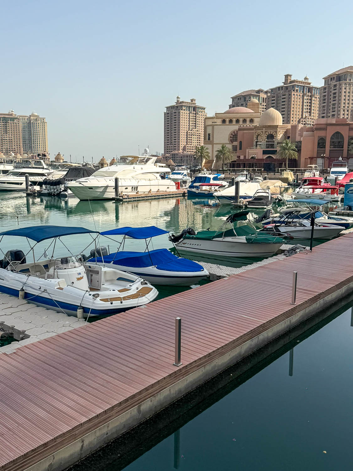 Waterfront family dining with marina views at Porto Arabia in The Pearl-Qatar