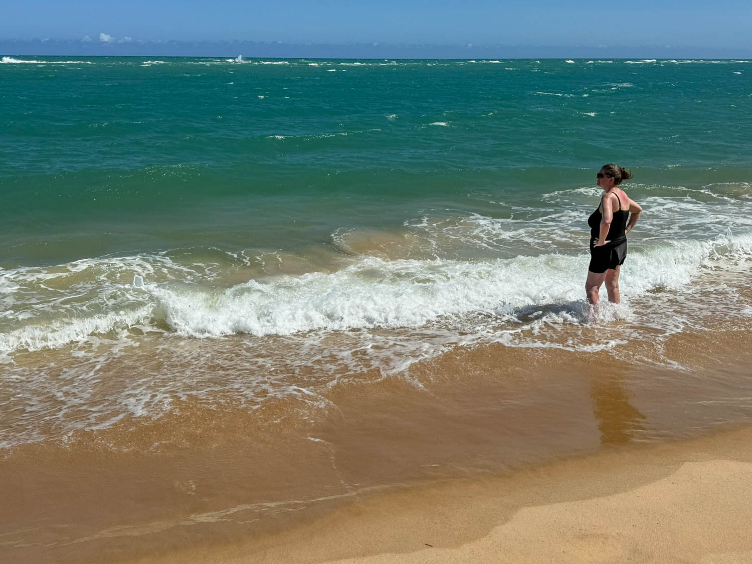 Visitor enjoying the crystal-clear waters along the beaches in Maceio