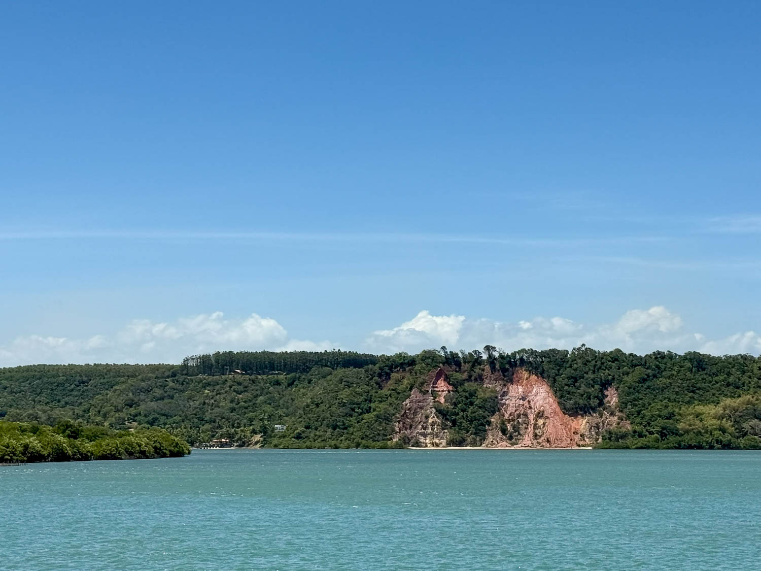 Colorful Falésias do Gunga cliffs near Praia do Gunga outside Maceio