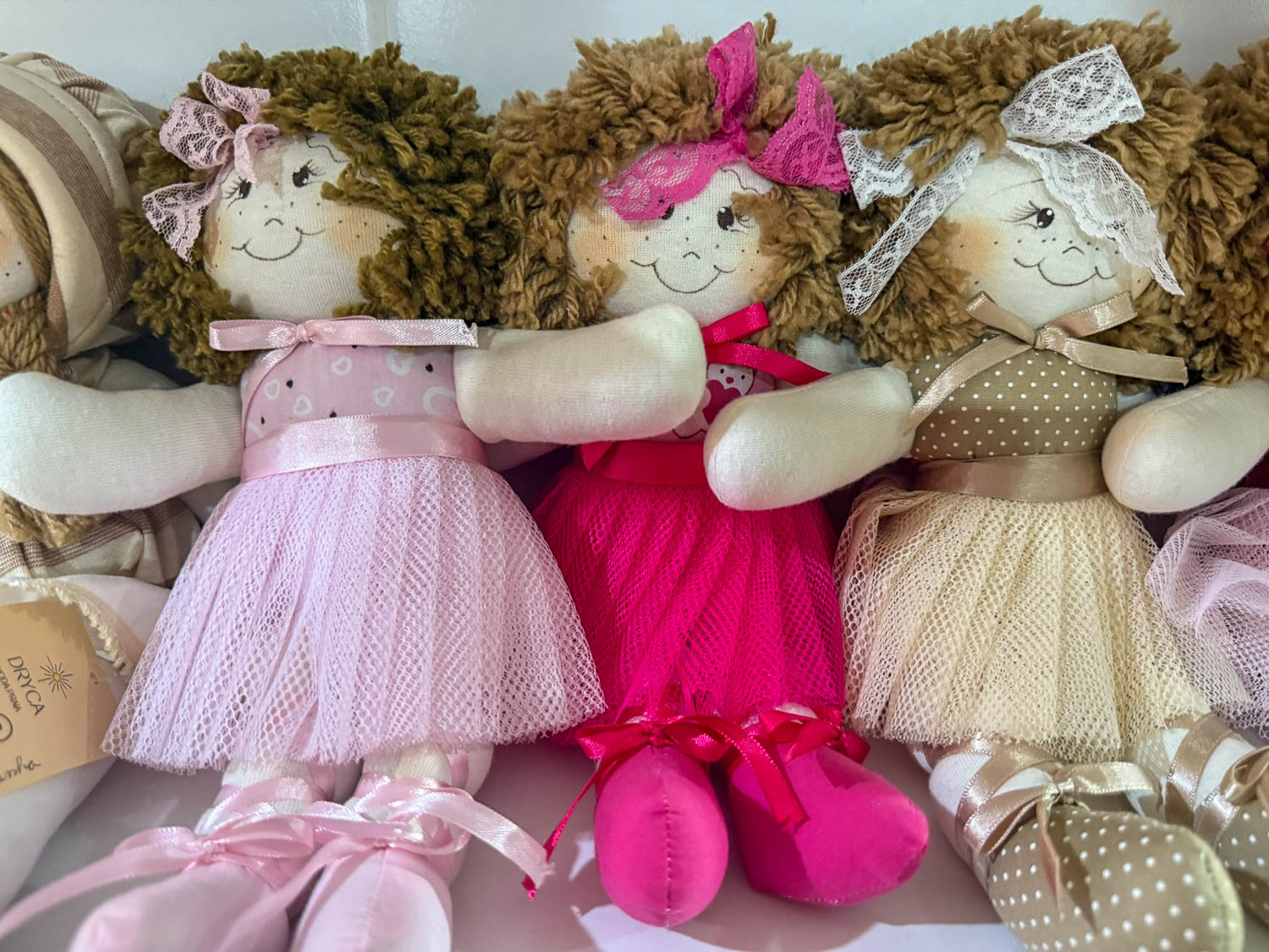 Handmade dolls and artisan crafts available at markets in Maceio Brazil