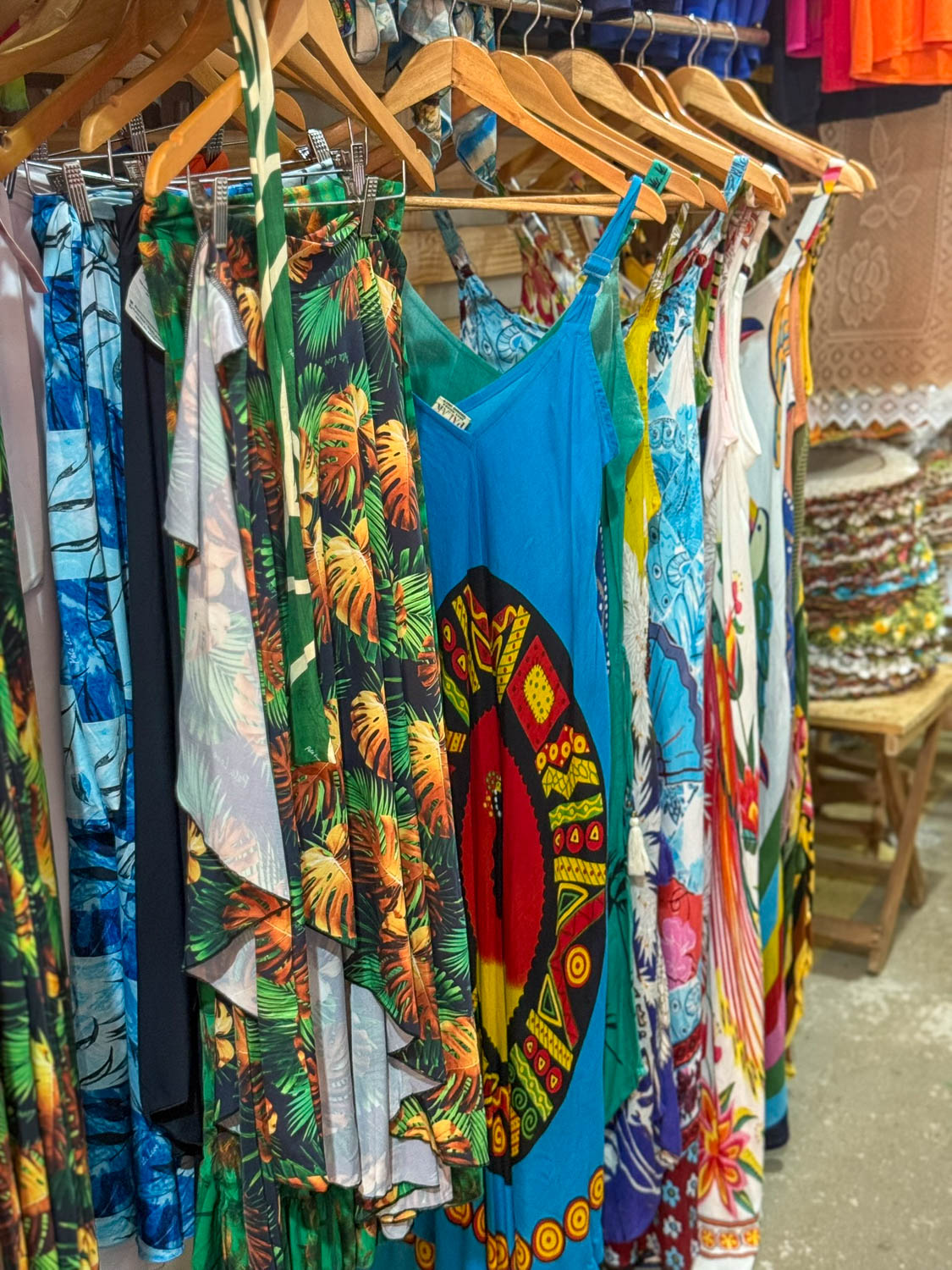 Retail stores and beachwear shops inside Parque Shopping Maceio Brazil