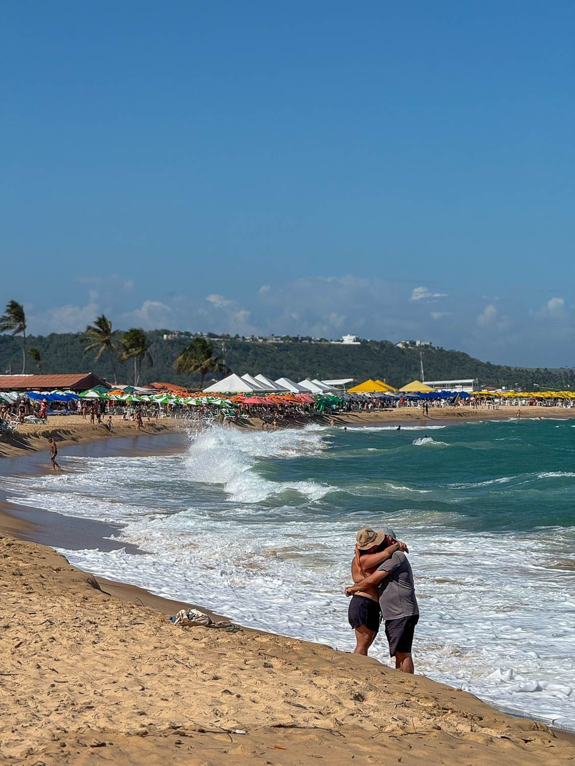 Romantic oceanfront setting along the beaches in Maceio, Brazil